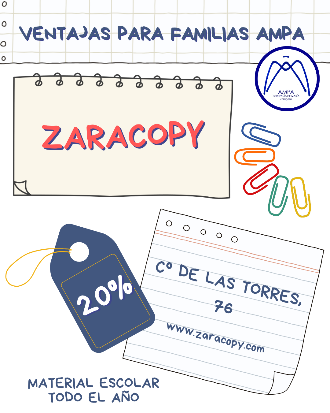 📄 Material escolar todo el año